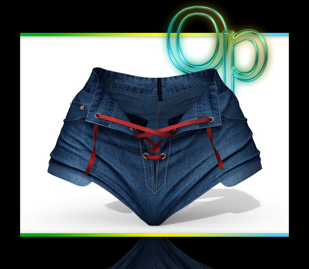 Denim Red Susan Shorts