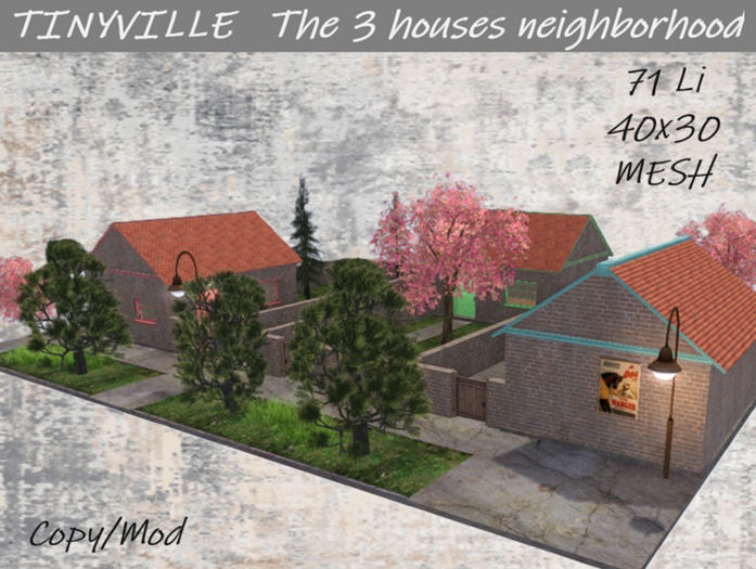 TINYVILLE - The 3 houses neighborhood