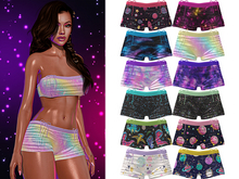 Kimmy Cinched Shorts 2.0 [Galaxy Pack] - Maitreya Lara • LaraX • Petite • PetiteX • Legacy • Reborn Clothing