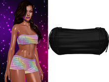 Kimmy Cinched Tube Top 2.0 [Black] - Maitreya Lara • LaraX • Petite • PetiteX • Legacy • Reborn Clothing