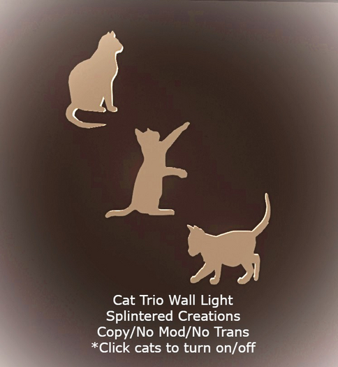 Cat Wall Light Trio 