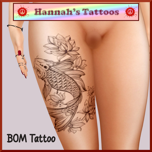 Koi and Flowers