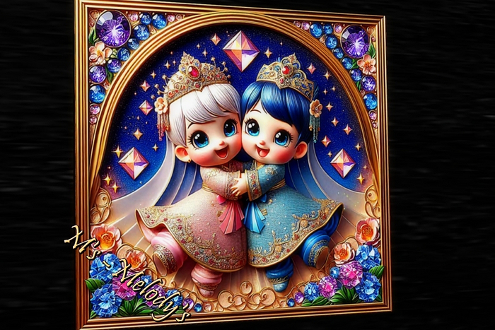 M's - Bas-relief - "Naomi and Maya"