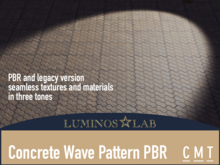 LL Concrete Wave Pattern Textures PBR Full Perm