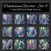 *Wallflowers* Delphinium Garden - Set 4