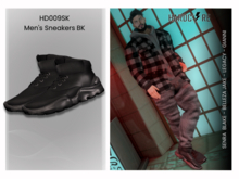 :: HARDCORE :: (HD009SK) Men's Sneakers BK
