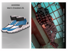 :: HARDCORE :: (HD009SK) Men's Sneakers BL