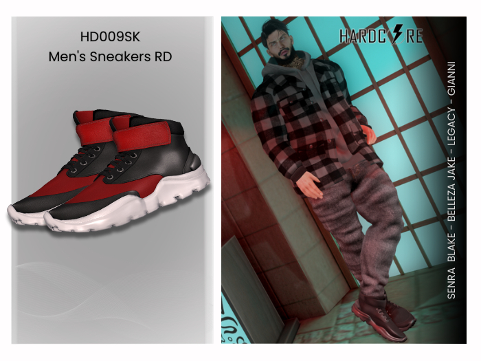 :: HARDCORE :: (HD009SK) Men's Sneakers RD 