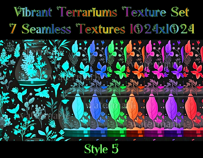 Vibrant Terrariums Texture Set example Style 5