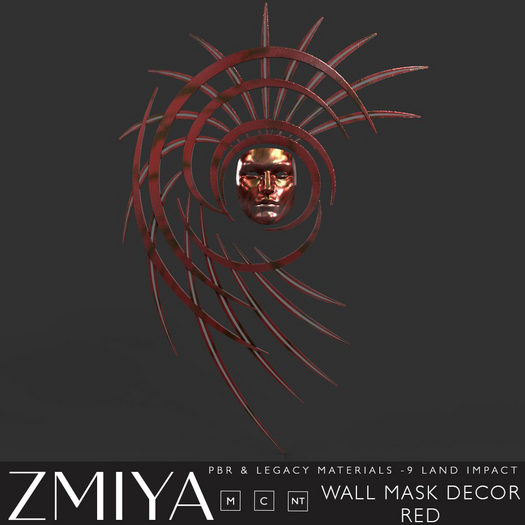 ZMIYA Wall Mask Decor - Red