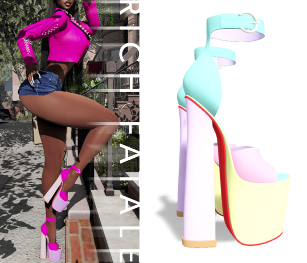 $RICH FATALE - DION PLATFORM - PASTEL DREAMS