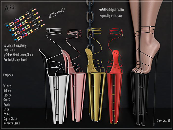 : A75 : Milla Heels With Hud Fatpack