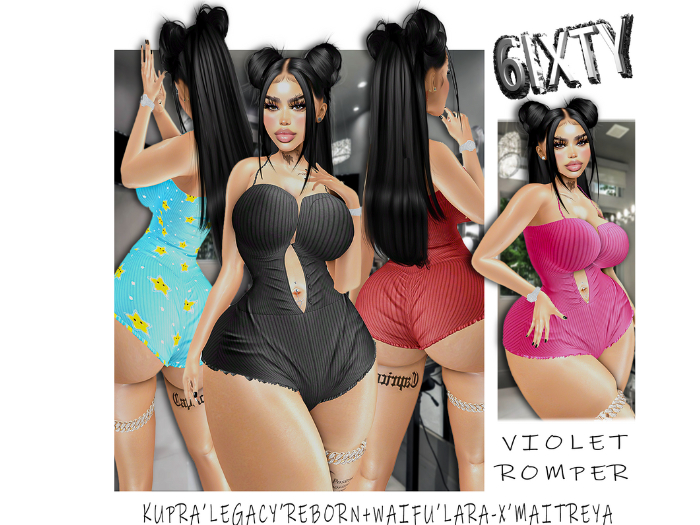 6iXTY - Violet Romper - WHITE