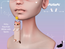 MiNaMi :: Kitty Keychain White with Spots