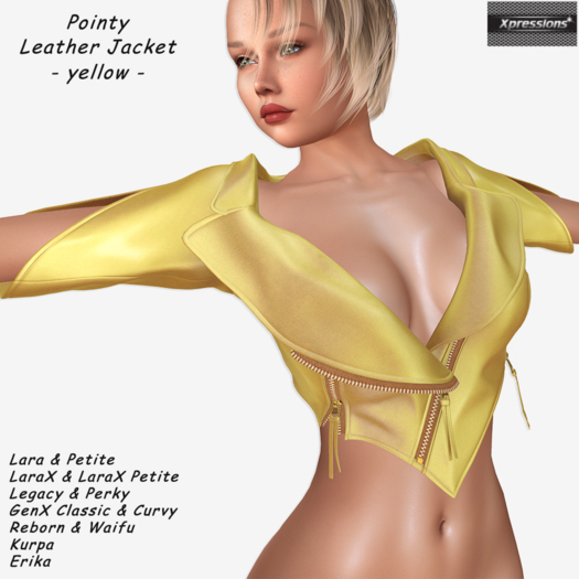 [Xprs] - Pointy Leather Jacket Yellow (LaraX included)