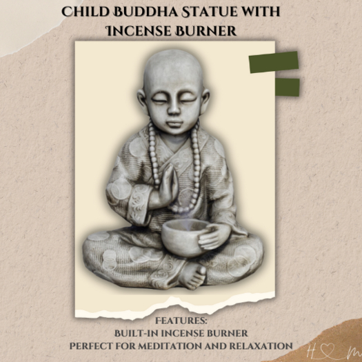 Child Buddha w/Incense Burner