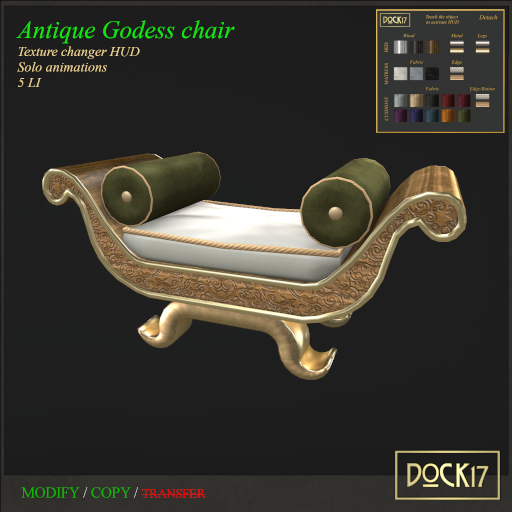 #Dock17# Antique Godess Chair package (ADD)