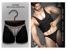 :: HARDCORE :: (HD013BS) Men's Basic Briefs - Grey