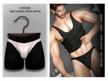 :: HARDCORE :: (HD013BS) Men's Basic Briefs - White