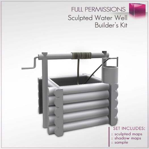 Full Perm Sculpted Water Well - Waterwell - Builder's Kit Set FULL PERM