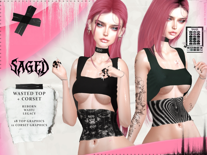 SAGED. Wasted Top + Corset