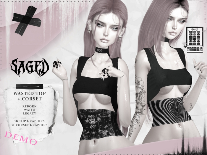SAGED DEMO. Wasted Top + Corset