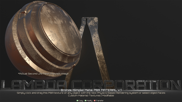 [LC] Bronze (Simple) PBR Material (2K!)
