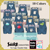 Suki Baby Dungaree - Plaids (Bagged)