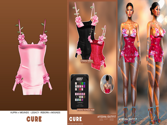 (CURE) Ayesha Dress - Gum