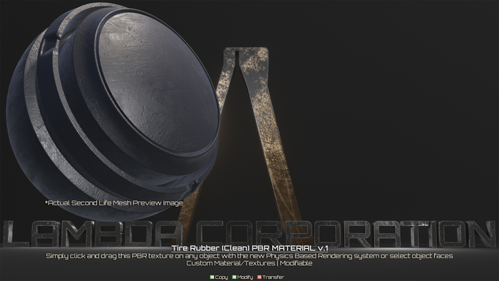 [LC] Tire Rubber (Clean) PBR Material (2K!)