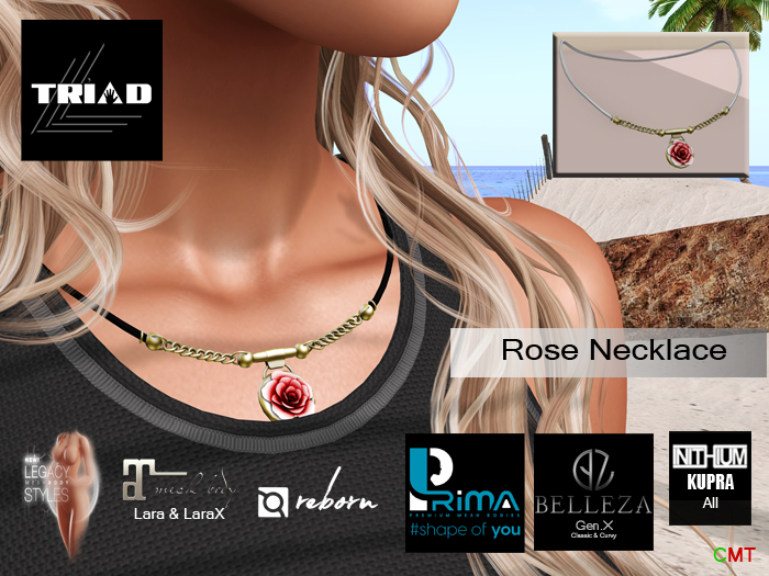 ~*Triad*~ Rose Necklace