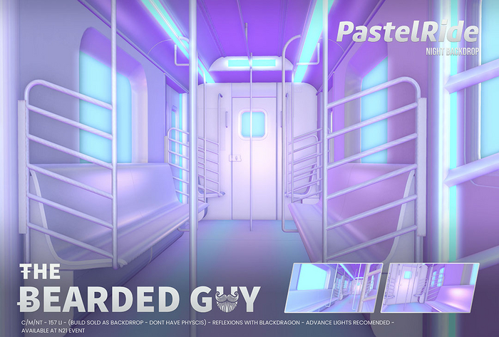Pastel Ride Malva Backdrop - The Bearded Guy 