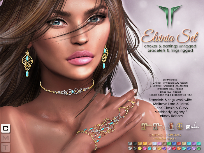 **RE** Elvinia Set - Choker - Earrings - Bracelets & Rings