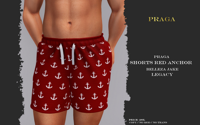 Praga Shorts - Red Anchor