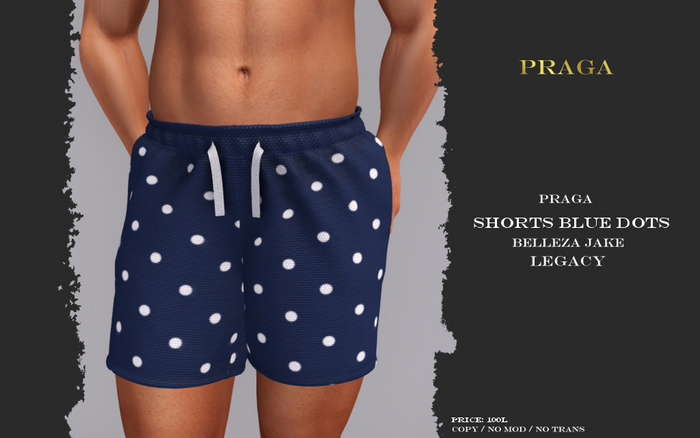 Praga Shorts - Blue dots