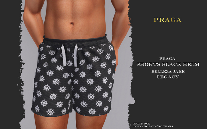 Praga Shorts - Black Helm
