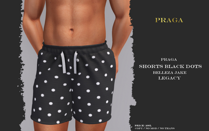 Praga Shorts - Black Dots