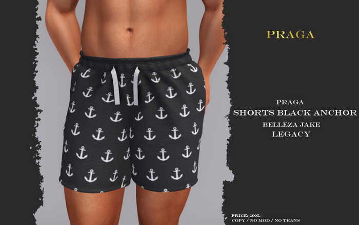 Praga Shorts - Black Anchor