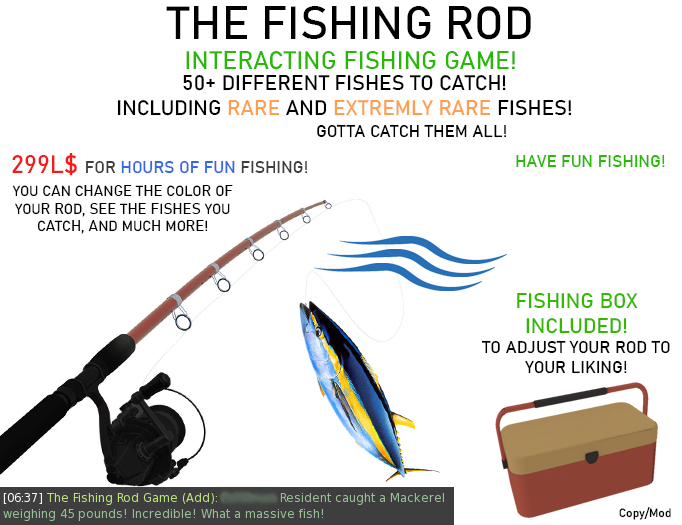 Second Life Marketplace - {Yohar} The Fishing Rod game