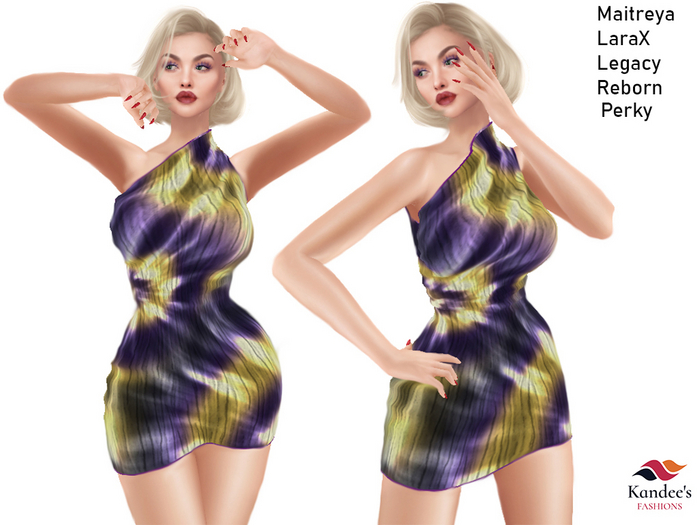 Purple & Yellow Tie Dye Dress