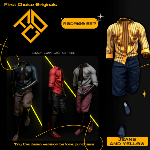 .: [F.C.O.] Rodrigo Set [Jeans and Yellow] :.