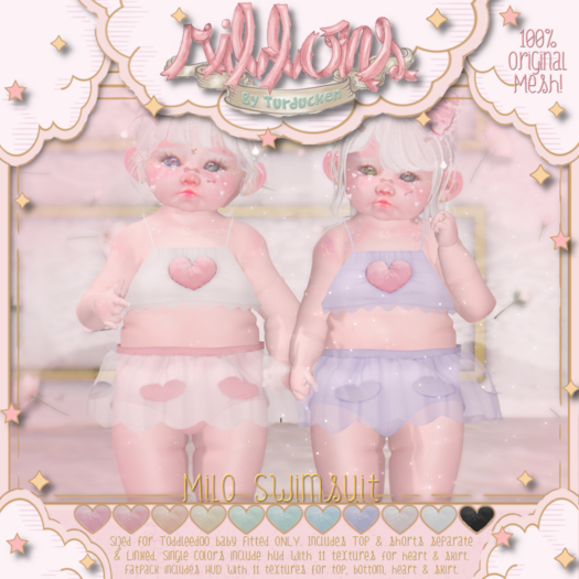 {Ribbons} Milo Swimsuit - Blue {Box}
