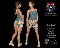 Short Set Blue Rose LaraX ((ADD))