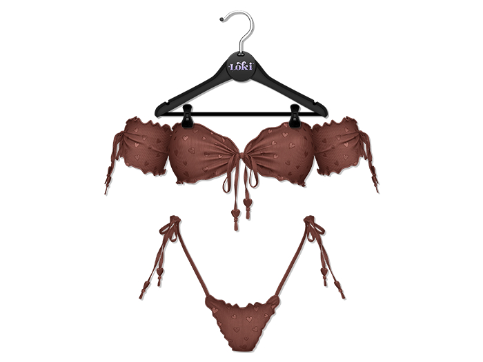 Loki - Charlie Ruffle Bikini - Chocolate