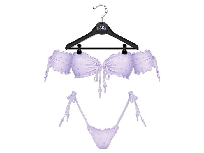 Loki - Charlie Ruffle Bikini - Grey