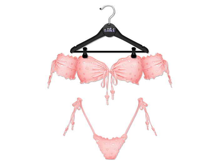 Loki - Charlie Ruffle Bikini - Peach