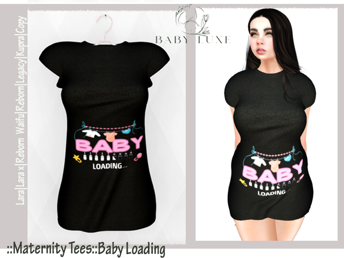 ::BabyLuxe::-Maternity Tee-Baby Loading(add)