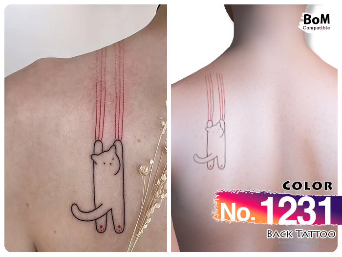 (Back Tattoo) No.1231 Color