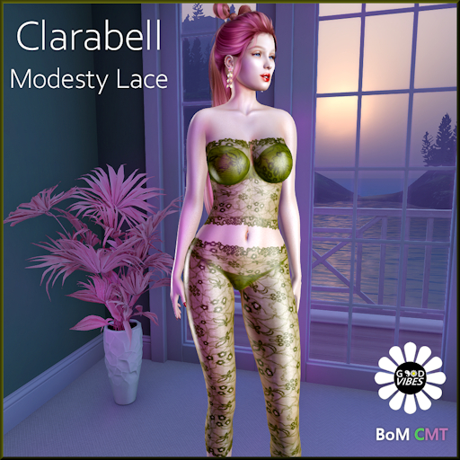 GoodVibes Clarabell BoM Modesty Lace Forest