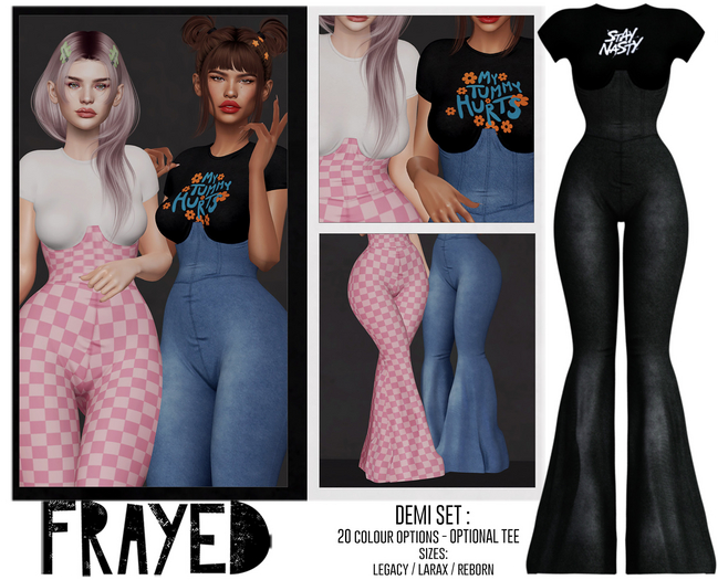 Frayed - Demi - Charcoal